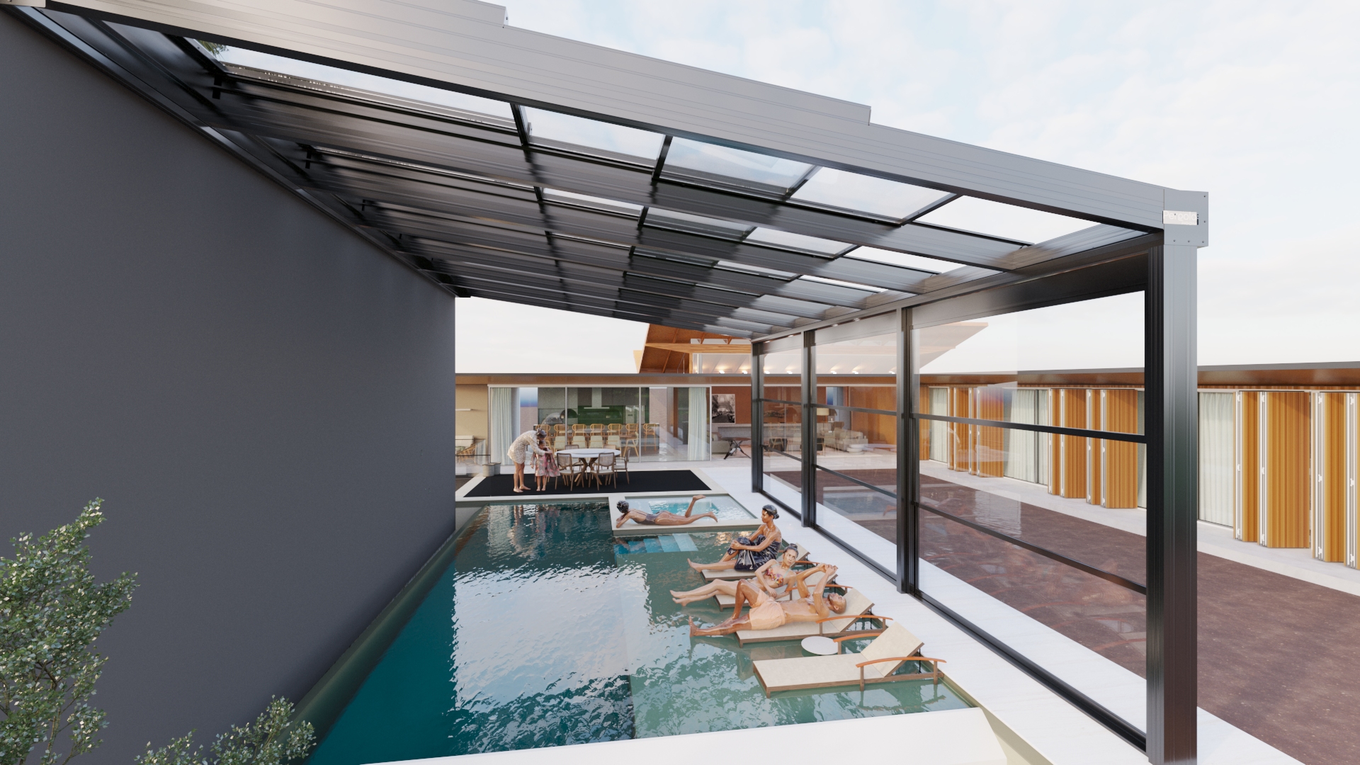 DynaMov Sliding Glass Roof Sunroom