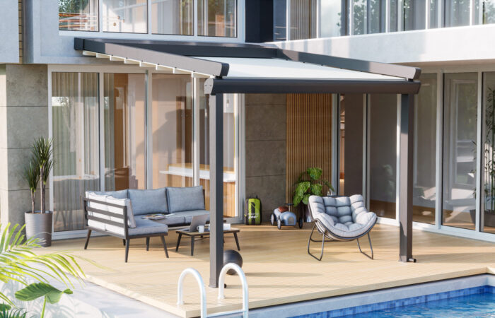 Tectona Flat minima Awning Roof Pergola