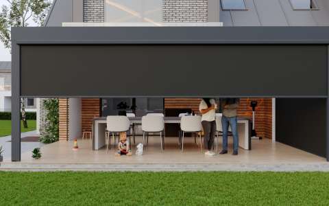 CUBO EASY ZIPSCREEN RAL7016-CAM060066