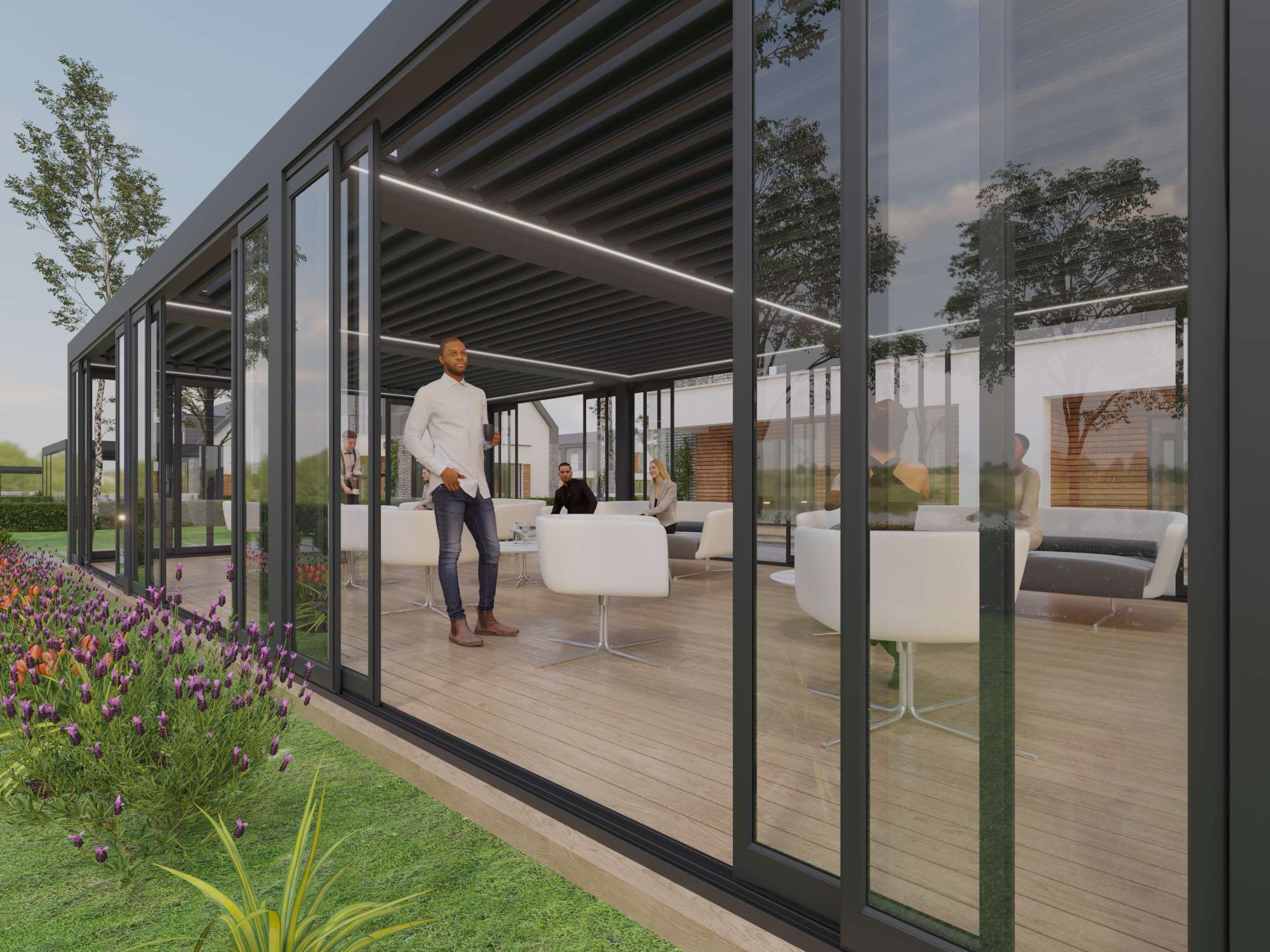 Rotatable Louvered Roof Pergola