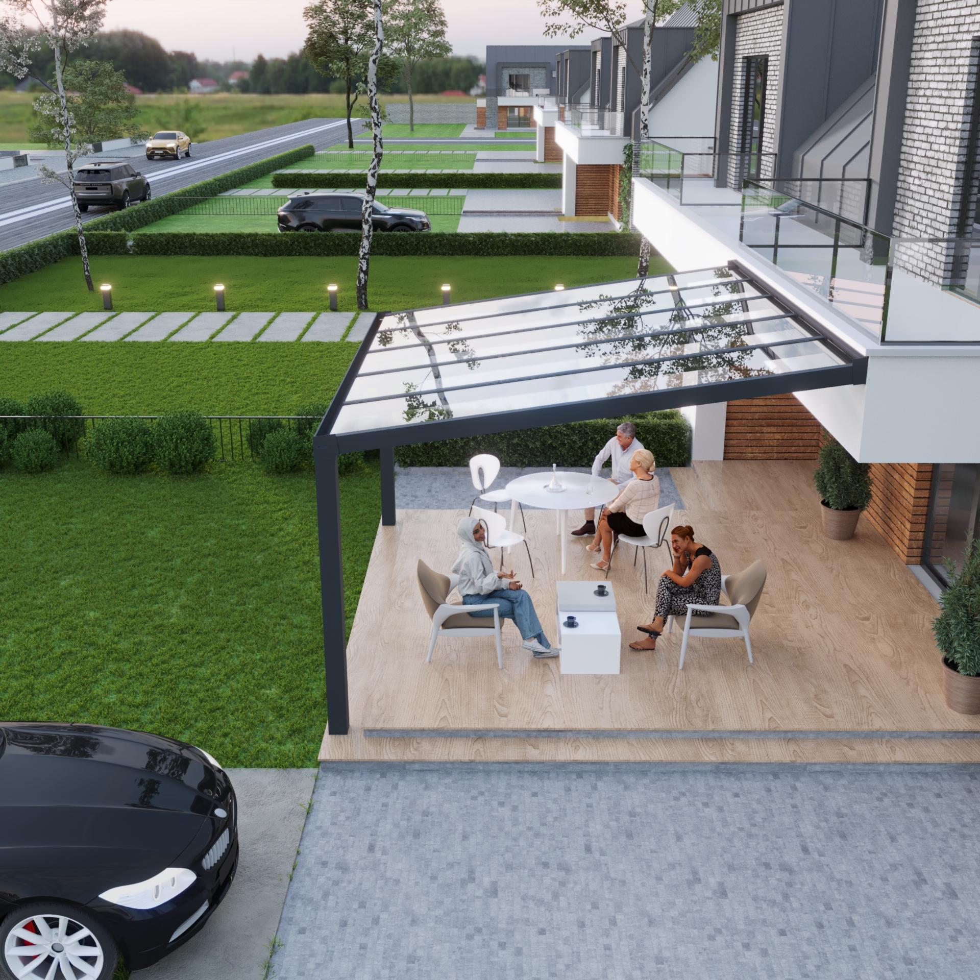 Easy Glass Roof RAL7016 08 kare